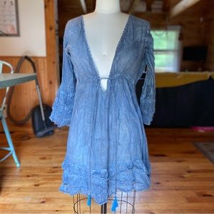 Be Beach by Exist sheer cotton boho beach cover up size large